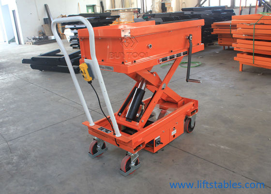light duty manual mobile scissor lift table 1500mm Electric Ball Platform Transfer