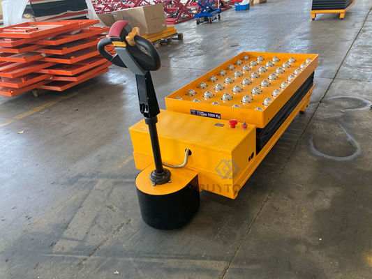 500 Lbs Mobile Lift Tables 4x8 Self Propelled Lift Table Jack Stand With Transfer Ball Platform