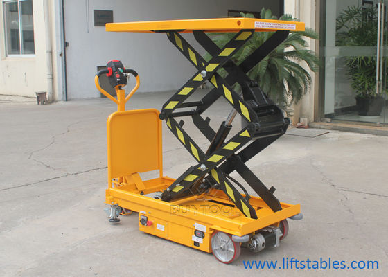 40.2"X24" Mobile Lift Tables Hydraulic Mobile Scissor Lift Table With Large Platform