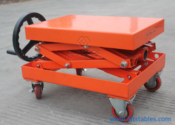 1190mm Height Ball Screw Scissor Lift Table Truck Without Hydraulic Pump Mobile Lift Carts