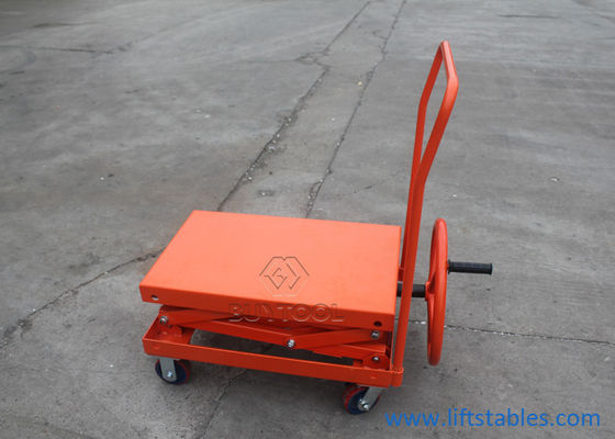 1190mm Height Ball Screw Scissor Lift Table Truck Without Hydraulic Pump Mobile Lift Carts