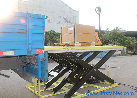 1000 Lb Mobile Scissor Lift Table With Large Platform Ladder Dock Container Loading