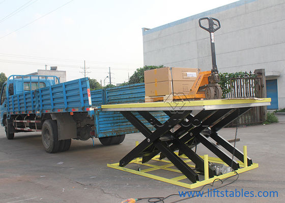 1000 Lb Mobile Scissor Lift Table With Large Platform Ladder Dock Container Loading