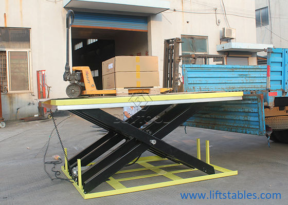 1000 Lb Mobile Scissor Lift Table With Large Platform Ladder Dock Container Loading