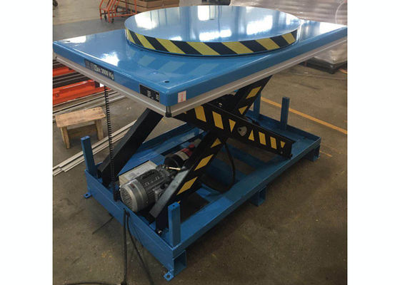 6000 Lb Hydraulic Stationary Electric Lift Scissor Lift Tables With Turntable Platform