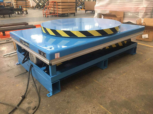 6000 Lb Hydraulic Stationary Electric Lift Scissor Lift Tables With Turntable Platform