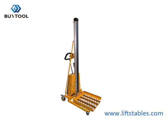 Low Profile Bale Barrel Pallet Hydraulic Stacker Lifters Platform Roller For Hi Rise 470x600mm