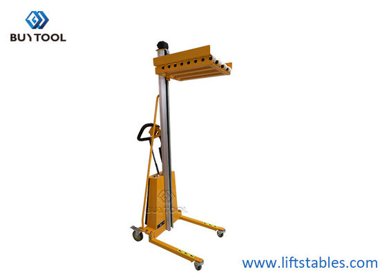 Low Profile Bale Barrel Pallet Hydraulic Stacker Lifters Platform Roller For Hi Rise 470x600mm
