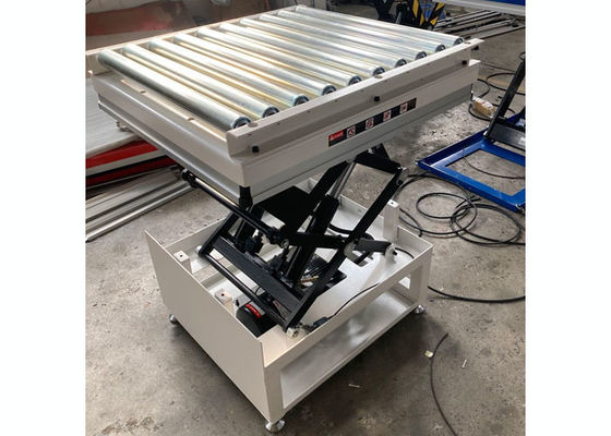 Compact Scissor Lift Table With Roller Top Conveyor 500kg