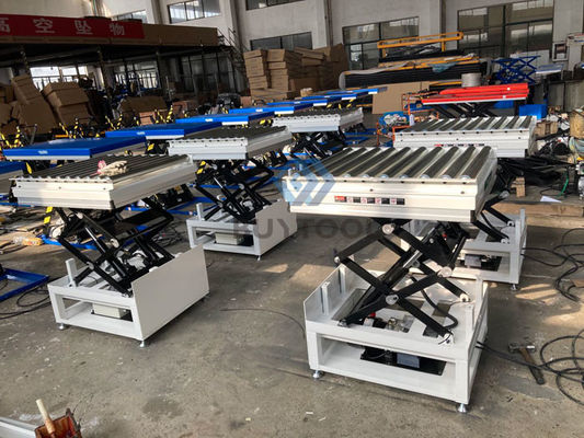 Compact Scissor Lift Table With Roller Top Conveyor 500kg