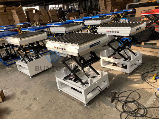 Compact Scissor Lift Table With Roller Top Conveyor 500kg