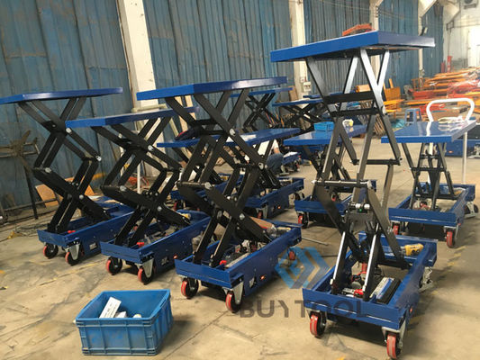 Vehicle Industrial Long Deck Mobile Scissor Lift Mobile Equipment 1100lbs 40"X20" Platform
