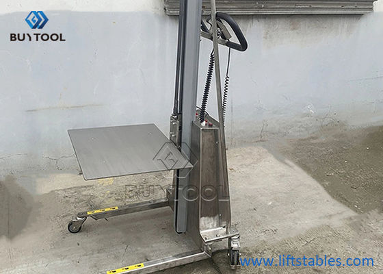 Fork Hydraulic Stacker Lift Truck Platform 304 Stainless Steel Electric Work Positioner