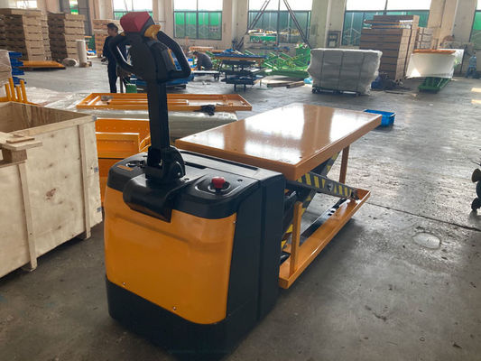 Electric 1500kg Powered Pallet Truck Horizontal Drive Motor With Lifting Platform Top