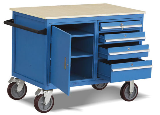 500kg Mobile Tool Trolleys Industrial Drawers Steel Cabinet For Warehouse Workshop
