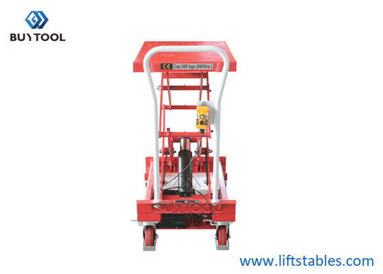 500kg Low Profile Mobile Lift Table Double Scissor Light Duty Small Electric Motor