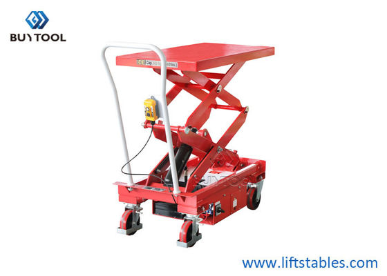 500kg Low Profile Mobile Lift Table Double Scissor Light Duty Small Electric Motor