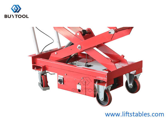 500kg Low Profile Mobile Lift Table Double Scissor Light Duty Small Electric Motor