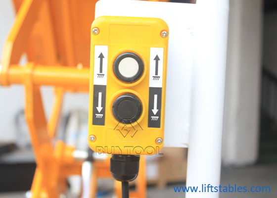 Alloy Steel Q345B 45 Degree Semi - Electric Mobile Scissor Lift Table With Tilt