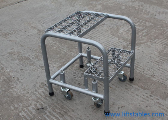 Alloy Steel Q235B Warehouse Mini Mobile Ladders With 300kg Capacity