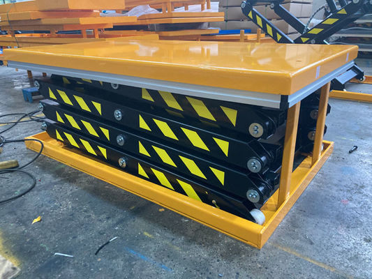 Stable Powerful Electric Scissor Lift Tables Lifting Raised Height Up 4140mm