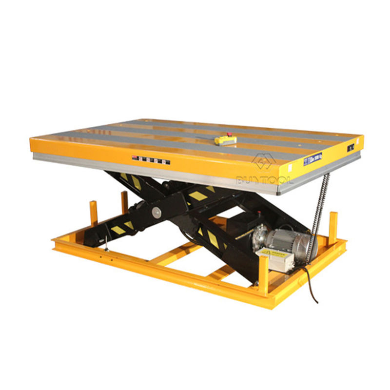 Portable Low Profile Electric Hydraulic Scissor Lift Table 800kg Wireless Remote Control Lifting
