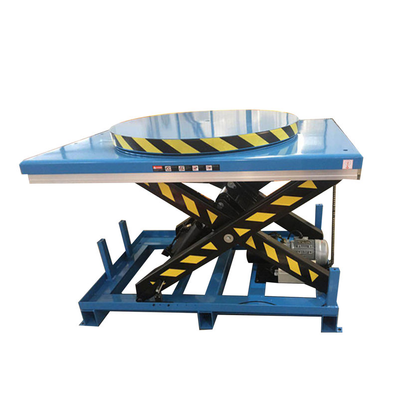 6000 Lb Hydraulic Stationary Electric Lift Scissor Lift Tables With Turntable Platform
