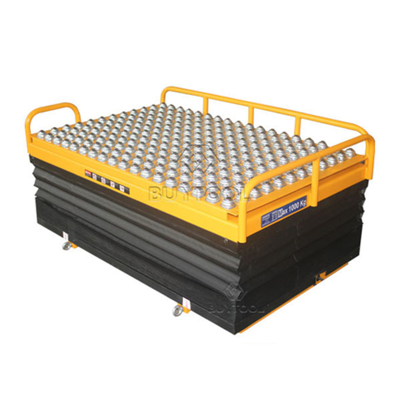Rolling Ball Stationary Lift Table 300kg 350kg With Integrated Pop Up Ball Transfer Table