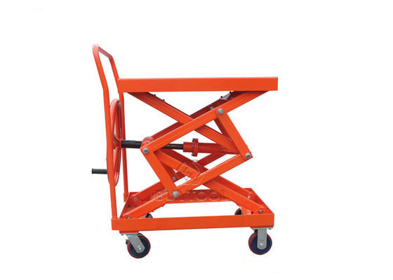 1190mm Height Ball Screw Scissor Lift Table Truck Without Hydraulic Pump Mobile Lift Carts