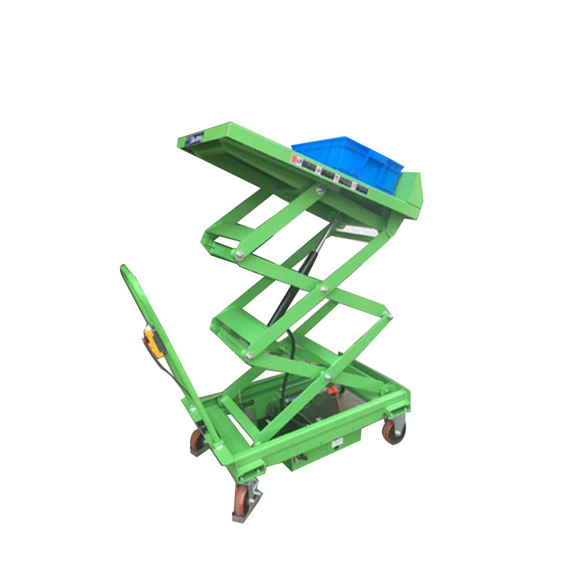 Small Portable Scissor Lift Table Cart Tilt Transport 100kg Mobile Platform Lift