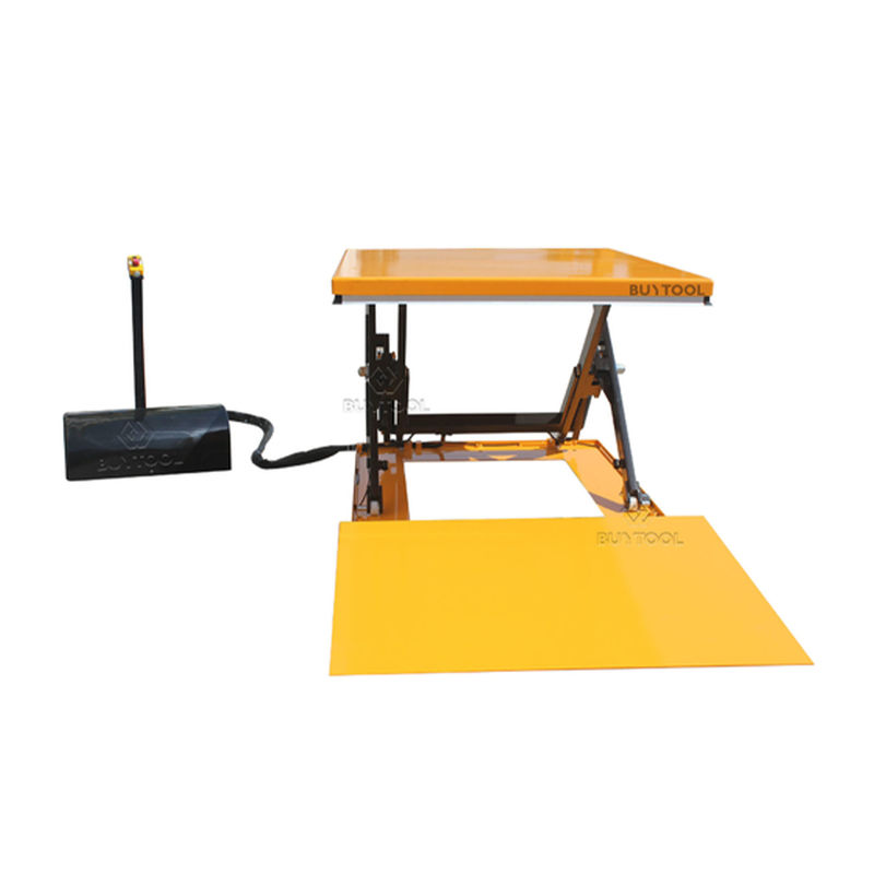 1000 Kg Unique Floor Mounted Scissor Lift Table Electric With External Cabinet 1.1kw