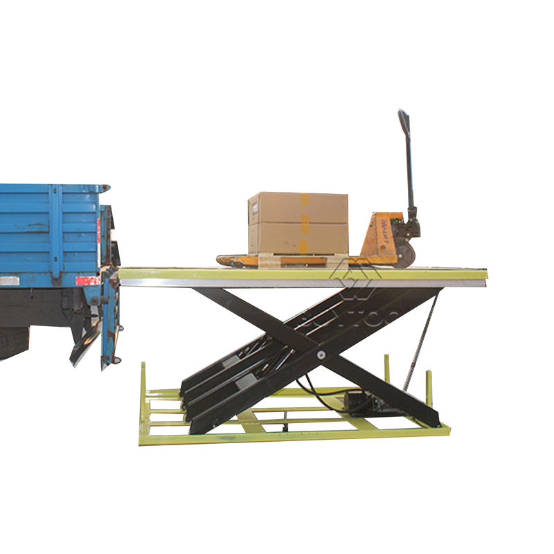 1000 Lb Mobile Scissor Lift Table With Large Platform Ladder Dock Container Loading