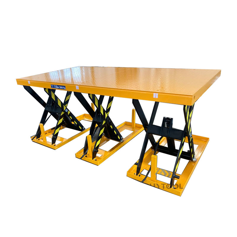 3000kg 3 Ton Triple Scissor Lift Table 48 X 96 Hydraulic For Pallet Good Loading