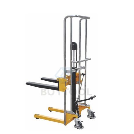 PJ4150 Hydraulic Manual Forklift Stacker 400kg 1000kg 1500kg Work Positioner Adjustable Fork Type