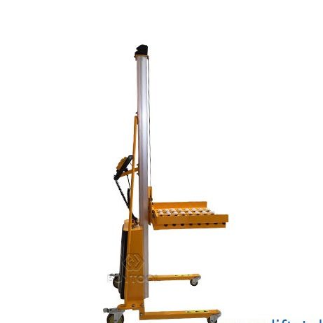 Low Profile Bale Barrel Pallet Hydraulic Stacker Lifters Platform Roller For Hi Rise 470x600mm