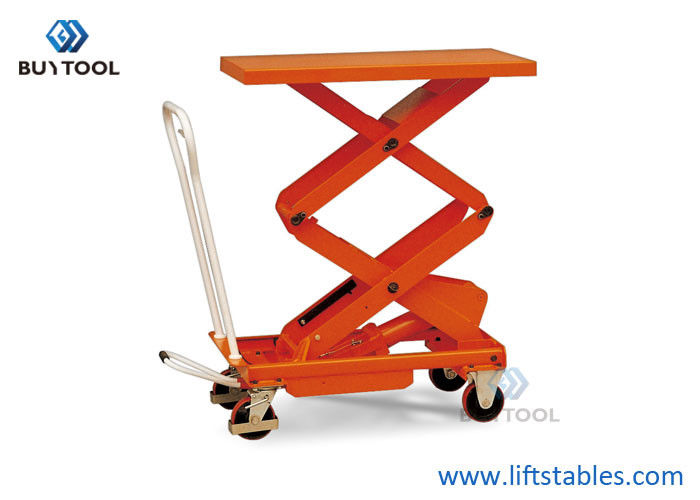 Electric Hydraulic Double Scissor Lift Table Cart 56" Lifting Manual Scissor Table
