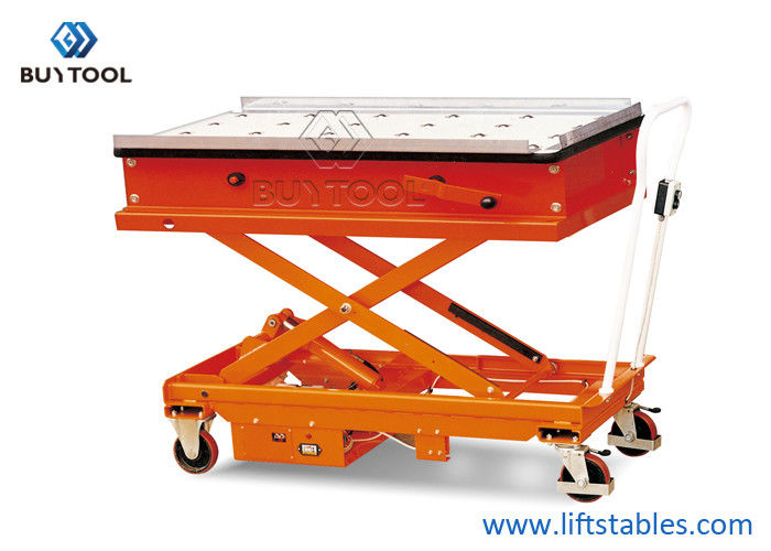 light duty manual mobile scissor lift table 1500mm Electric Ball Platform Transfer