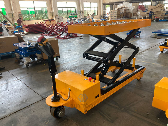 500 Lbs Mobile Lift Tables 4x8 Self Propelled Lift Table Jack Stand With Transfer Ball Platform