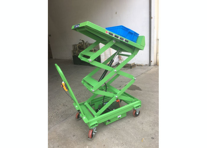 Small Portable Scissor Lift Table Cart Tilt Transport 100kg Mobile Platform Lift